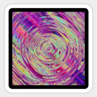 Bright multicolored psychedelic waves Sticker